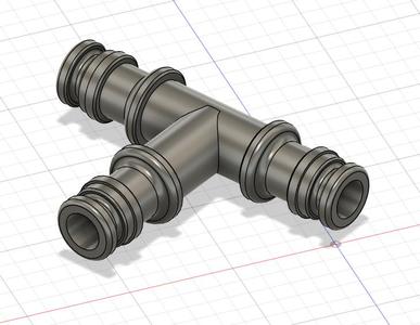 Garden hose T coupler