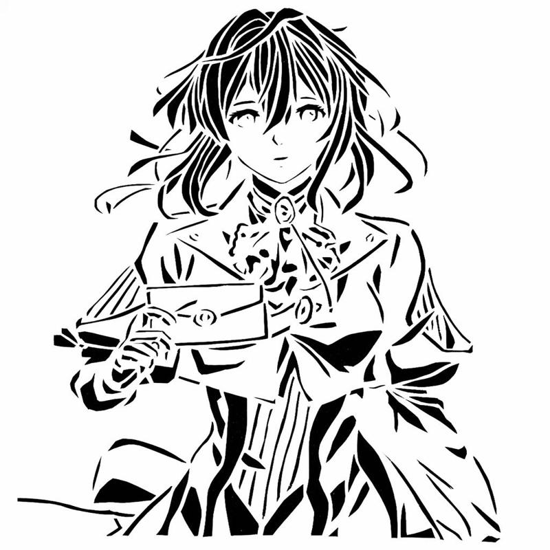 Violet Evergarden stencil