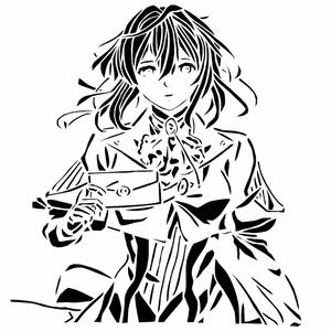 Violet Evergarden stencil