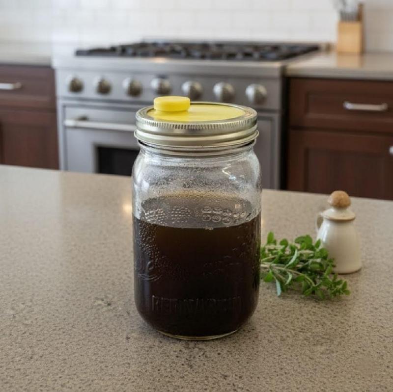 Wide Mouth Mason Jar Lid Insert with Screw Cap