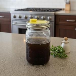 Wide Mouth Mason Jar Lid Insert with Screw Cap