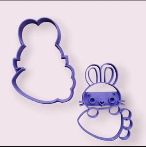 easter bunny cutter and stamp n18