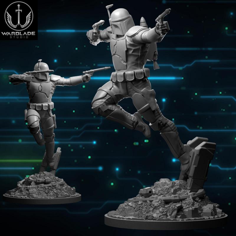 star wars shatterpoint jango fett presupported included