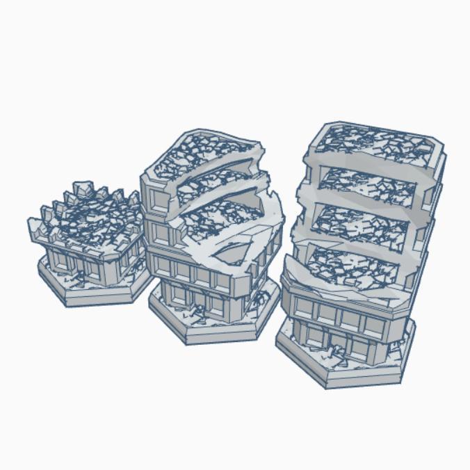 Sci-Fi Buildings 24 with Hex Base SFRHB024