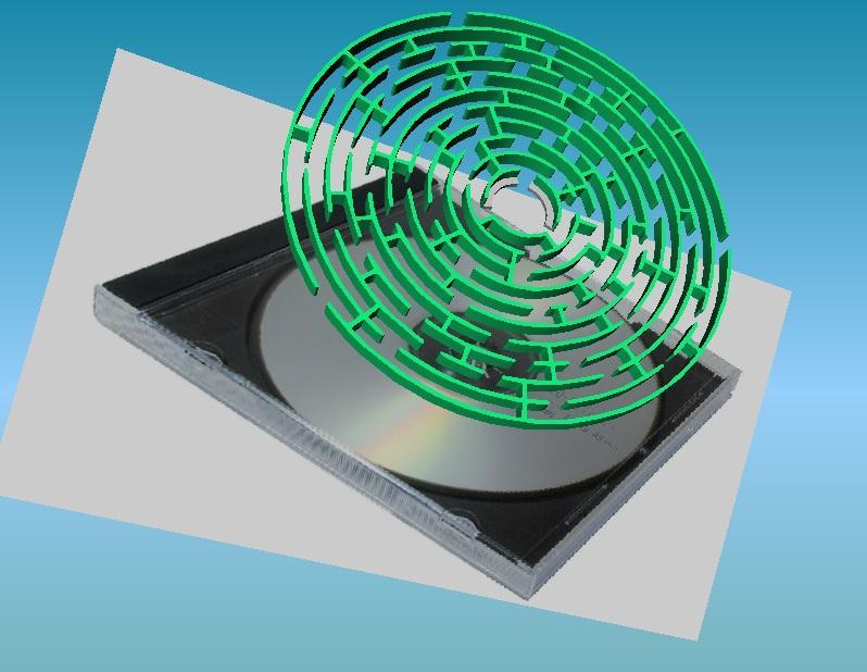 Labirinto circolare per custodia CD/DVD