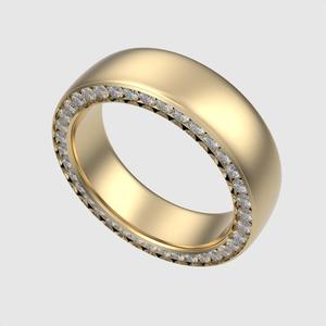 Dazzling Radiant Eternity Band Ring 3D print