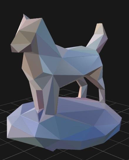 dog low poly figurine