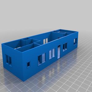 HO scale house under construction (no roof yet)