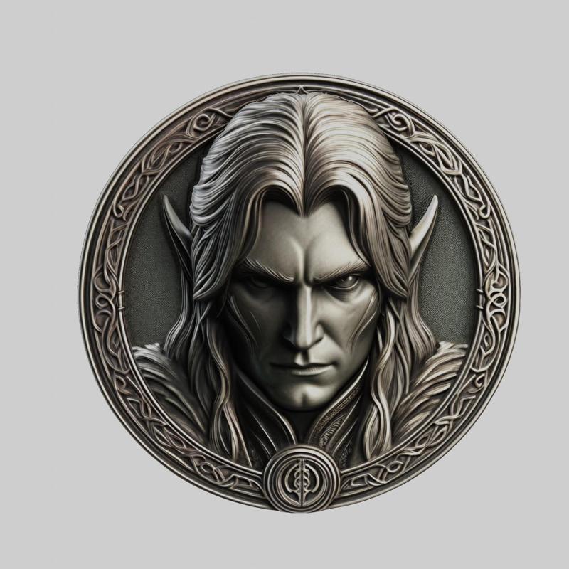 Elrond Lord of Rings Medallion for CNC Router Laser & 3D Printer