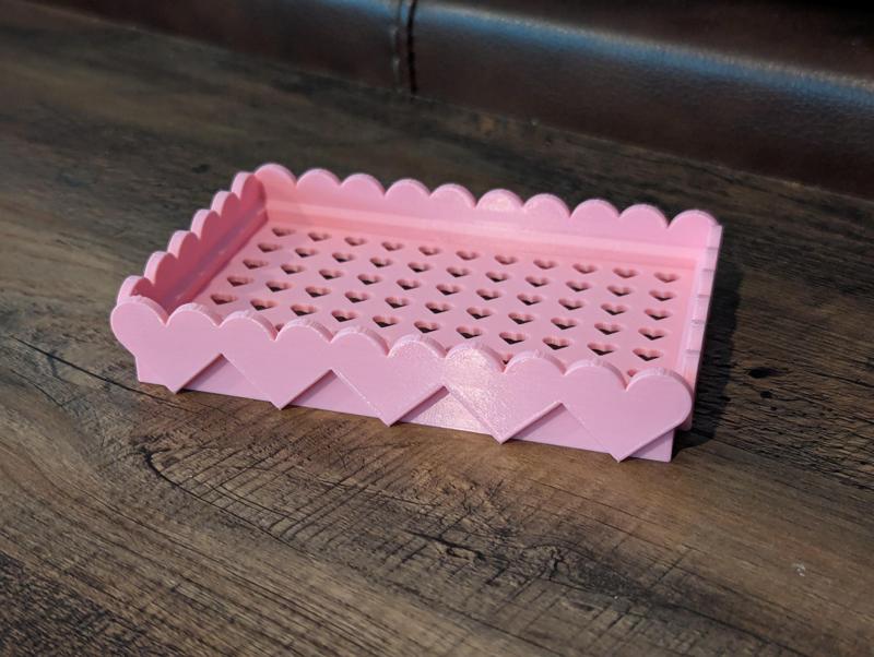 Heart Patterned Soap Dish