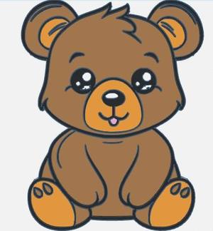 Teddy Bear 2D layered