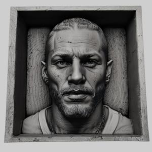 Tom Hardy head relief actor