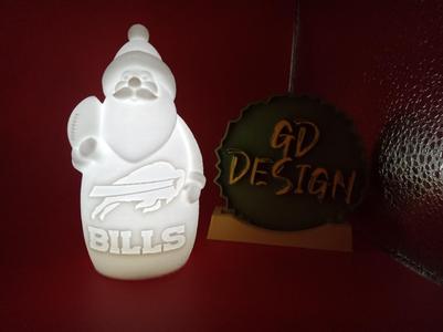 Buffalo Bills CHRISTMAS NFL FOOTBALL SANTA LIGHT