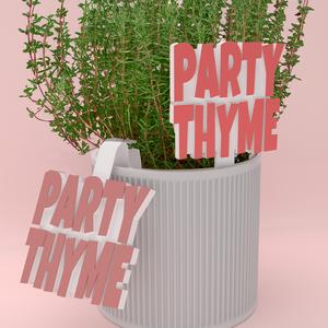 Plant puns labels- Party Thyme