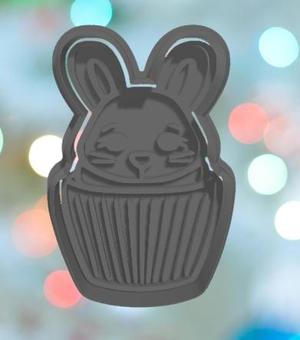Easter Bunny Cup Cake Cookie Cutter