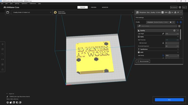 Door sign 3d printer