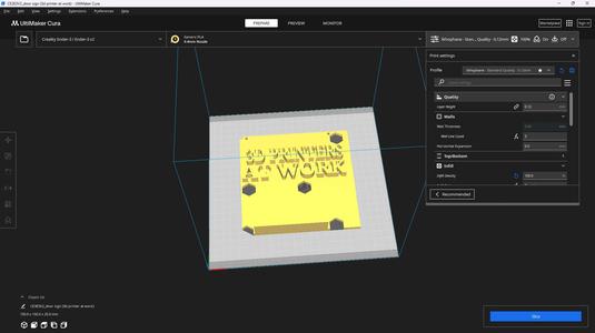 Door sign 3d printer