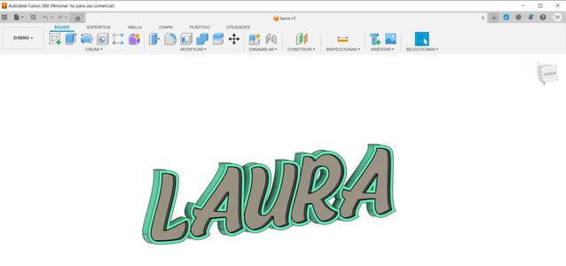 Letrero nombre laura