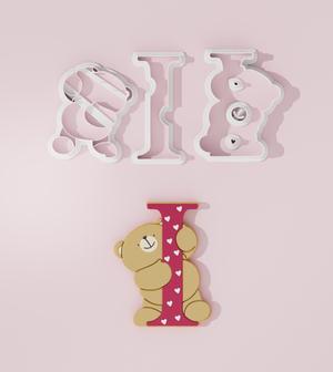 Valentine Bear #3 Cookie Cutter