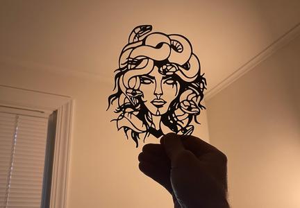 Neo-Trad Tattoo Medusa Wall Art