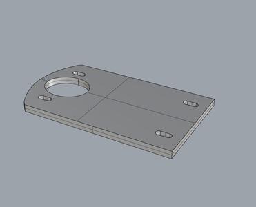 6mm thick aluminum plate at base of extruder
