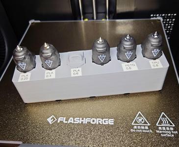 Flashforge adventurer 5m 6x nozzle holder - gridfinity