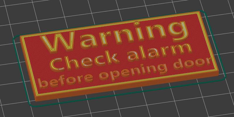 Warning Check alarm before opening door