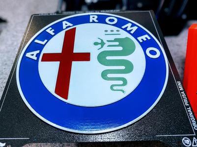 Alfa Romeo logo - 4 color NON MMU print
