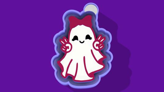 💞😄 Happy Ghostie – Freshie, Keychain, Resin & Candle Mold