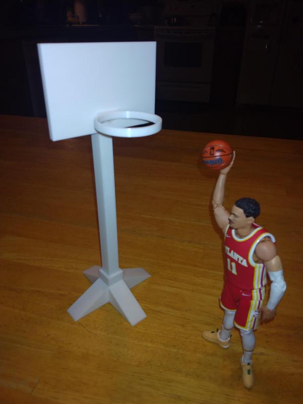Basketball Hoop for starting lineup action figures.