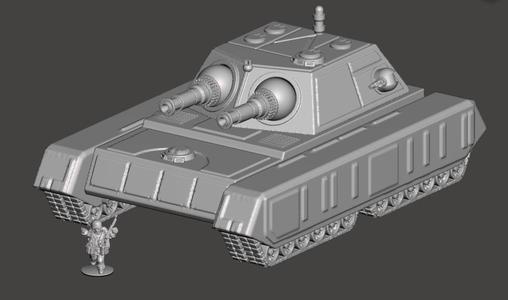 1-100 Paneuropean Super Heavy Tank proxy for Ogre board game