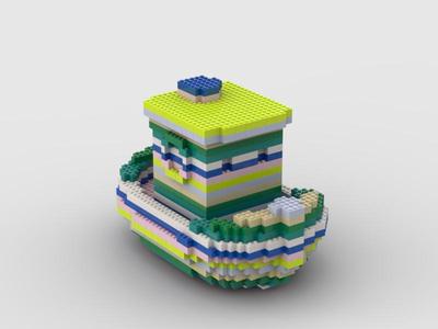 3D Benchy a mattoncini tipo Bricks