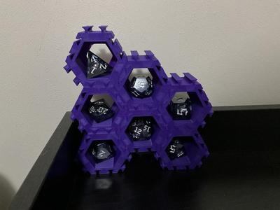 Modular Honeycomb dice display