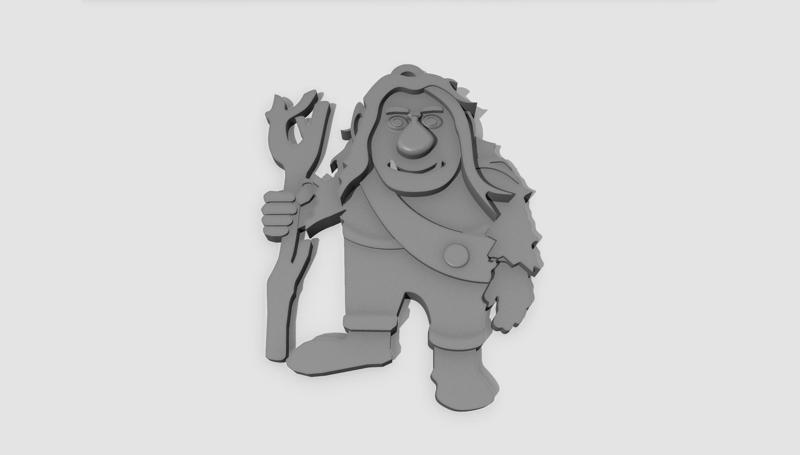 Troll emoji keychain