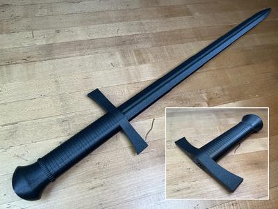 Broadsword v2 - Hilt 2 - Print-in-Place