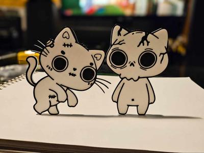 Halloween Zombie Cats