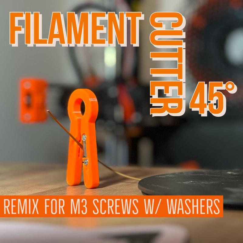 Filament Cutter (Remix for M3 screws - parametric!)