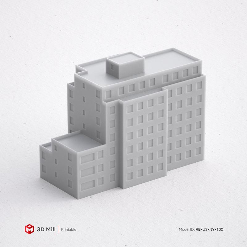3D Print miniature building RB-US-NY-100