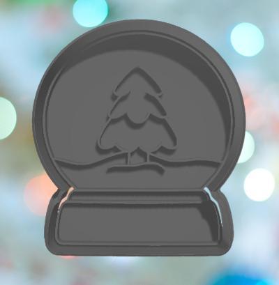 Christmas Snow Globe With Tree Cookie Cutter