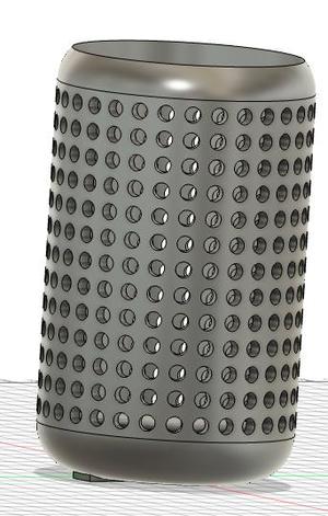tabletop cutlery pot with decorative holes