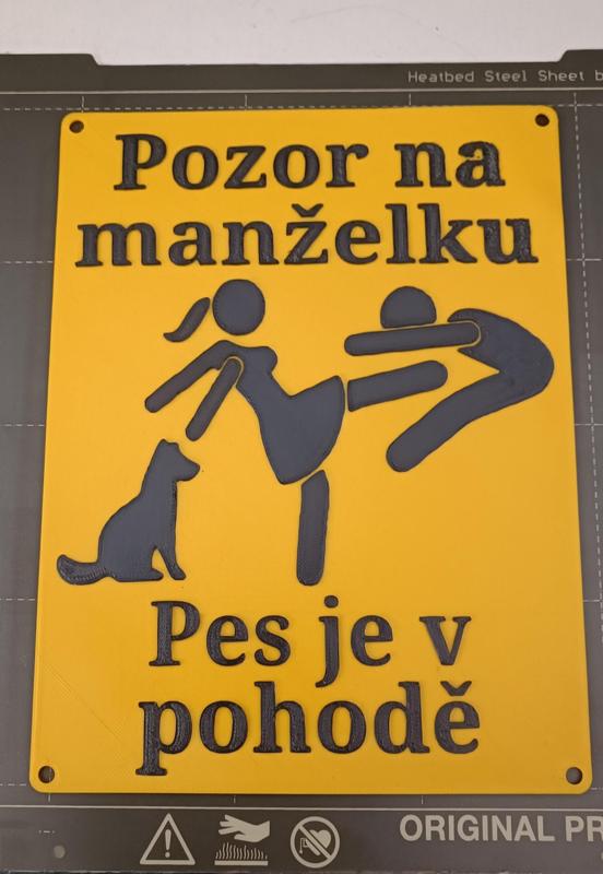 Varovná cedule - více variant, česká i anglická verze