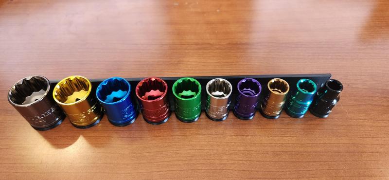 Pittsburg 10pc 3/8 drive Socket Wall Mount