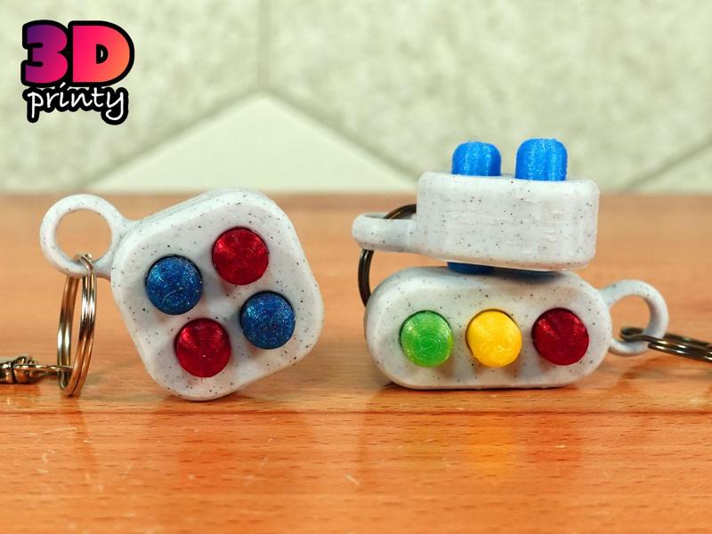 Keychain Pop Fidget (Multi-material design)