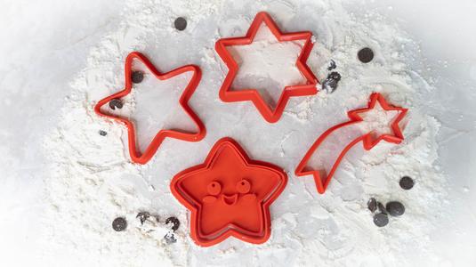 Star Shaped STL Cookie Cutter Stamp Set Multi-Size Polymer Craft Clay Cutters Pack Fondant Tool Cake Shop Molds Dough Treat Celebration Embosser