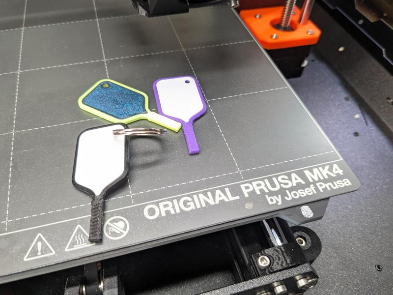 Pickleball Paddle Keychain