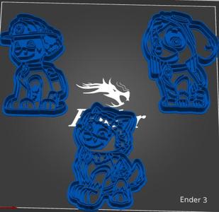 PAW PATROL CUTTERS - COOKIE CUTTER