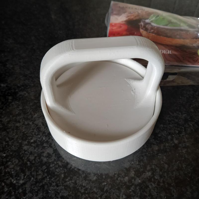 Easy release Burger Press (any size - Parametric)