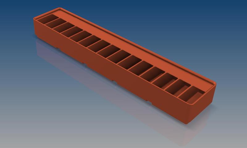 Gridfinity Labeled Divider Bin - More Compartments