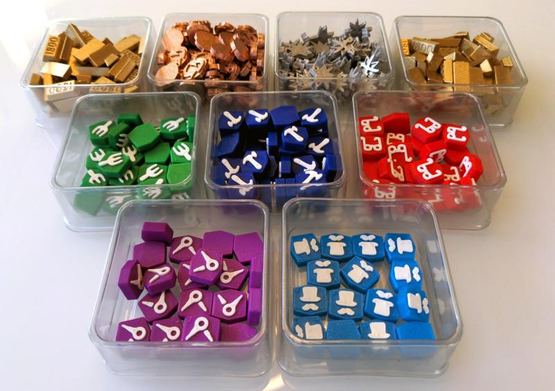 Anno 1800 - Board Game Token Upgrades - Resources and population tokens