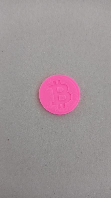 shopping cart bitcoin (1 euro sized)